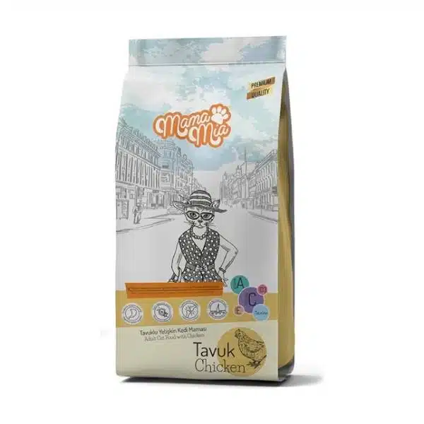 غذای گربه مامامیا با طعم مرغ وزن 15 کیلوگرم