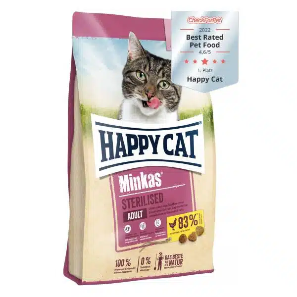 غذای گربه هپی کت عقیم شده مینکاس ۱۰ کیلویی HappyCat Sterilized