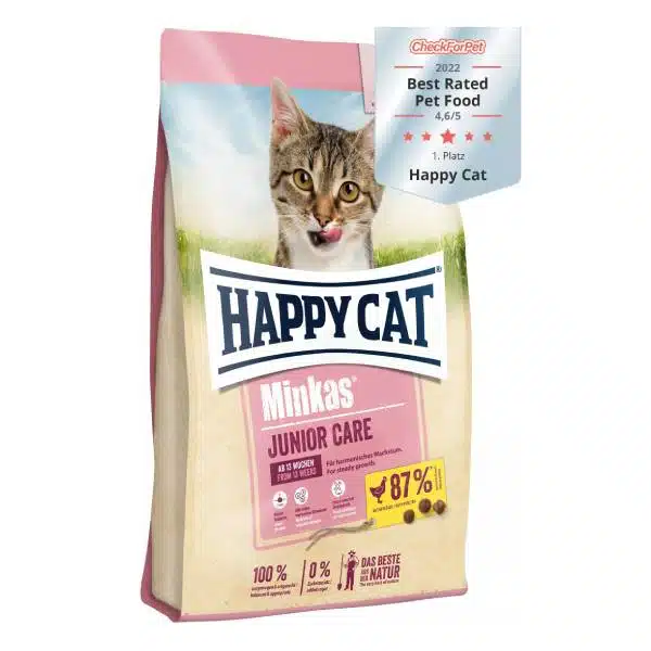 غذای گربه هپی کت جونیور ۱۰ کیلویی Minkas Junior