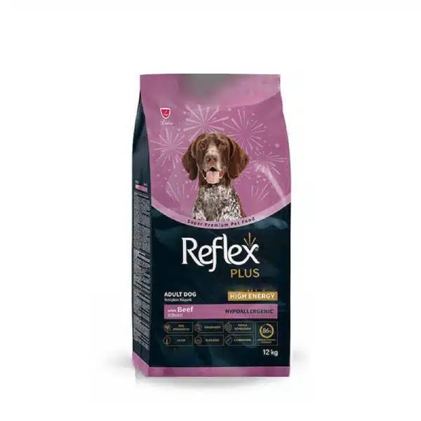 غذای سگ بالغ رفلکس پلاس طعم گوشت Reflex Plus Adult Beef وزن 12 کیلوگرم