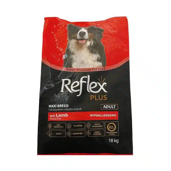 غذای سگ نژاد بزرگ رفلکس پلاس طعم بره Reflex Plus Large Breed Lamb وزن 18 کیلوگرم