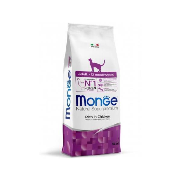 غذای خشک گربه طعم مرغ مونژه وزن ۱.۵ کیلوگرم