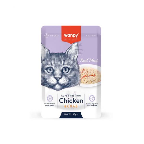 سوپ گربه ونپی طعم مرغ و خرچنگ ۸۵ گرم