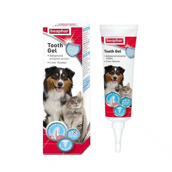 ژل دندان سگ و گربه بیفار با طعم جگر وزن 100 کیلوگرم