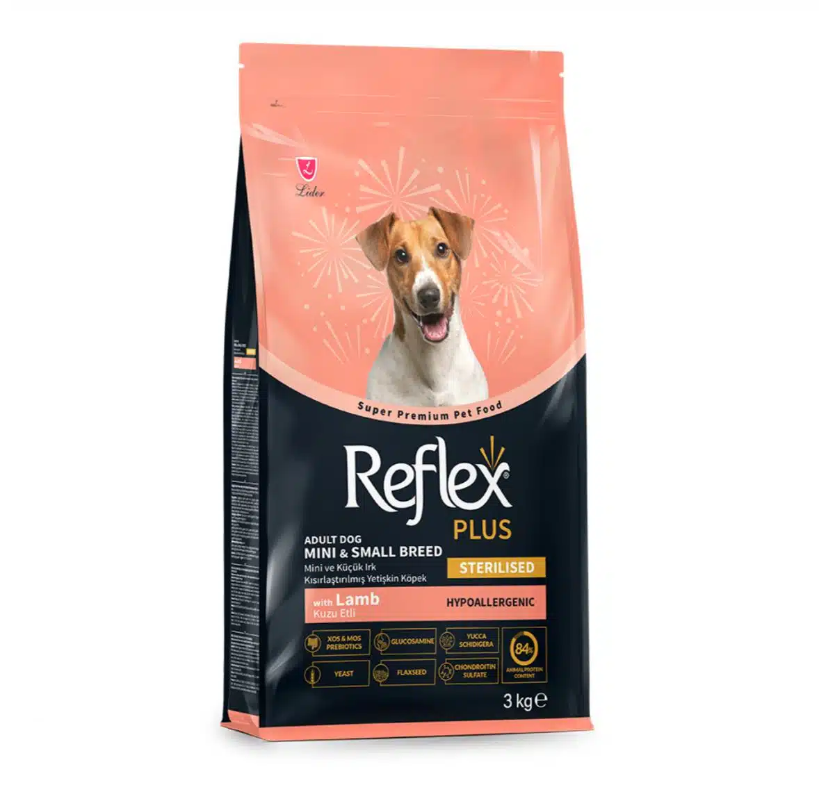 غذای سگ نژاد کوچک رفلکس سوپرپرمیوم عقیم شده Reflex plus Sterilized Small Breed وزن 15 کیلوگرم