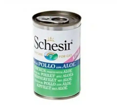 کنسرو بچه گربه شسیر مرغ و آلوئه ورا schesir
