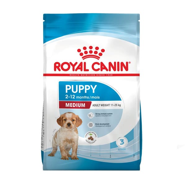 غذای سگ مدیوم پاپی رویال کنین Royal Canin Medium Puppy وزن 15 کیلوگرم